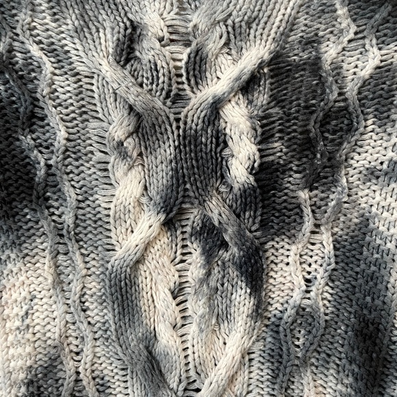 Anthropologie Pilcro Joni Cable Knit Sweater Tie-Dye Black Size Medium - Picture 6 of 6